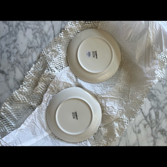 Crate & Barrel | Mr. And Mrs. Dessert Plates - Picture 4 of 4